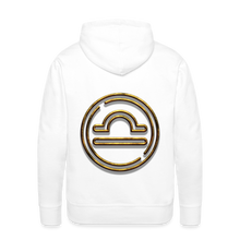 Load image into Gallery viewer, Libra 3D Gold Men’s Premium Hoodie - white