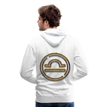 Load image into Gallery viewer, Libra 3D Gold Men’s Premium Hoodie - white