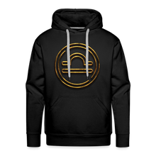 Load image into Gallery viewer, Libra 3D Gold Men’s Premium Hoodie - black
