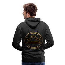 Load image into Gallery viewer, Libra 3D Gold Men’s Premium Hoodie - black