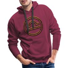 Load image into Gallery viewer, Libra 3D Gold Men’s Premium Hoodie - burgundy