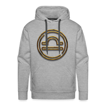 Load image into Gallery viewer, Libra 3D Gold Men’s Premium Hoodie - heather grey