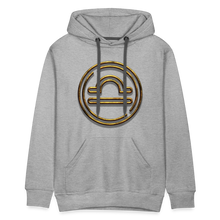 Load image into Gallery viewer, Libra 3D Gold Men’s Premium Hoodie - heather grey