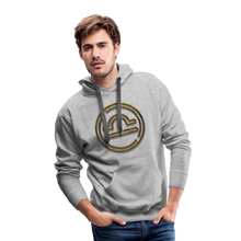 Load image into Gallery viewer, Libra 3D Gold Men’s Premium Hoodie - heather grey
