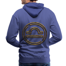 Load image into Gallery viewer, Libra 3D Gold Men’s Premium Hoodie - royal blue