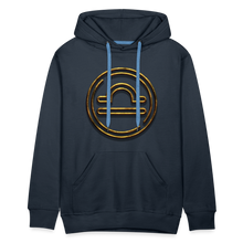Load image into Gallery viewer, Libra 3D Gold Men’s Premium Hoodie - navy