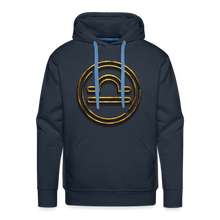Load image into Gallery viewer, Libra 3D Gold Men’s Premium Hoodie - navy