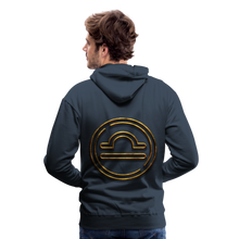Load image into Gallery viewer, Libra 3D Gold Men’s Premium Hoodie - navy