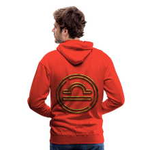 Load image into Gallery viewer, Libra 3D Gold Men’s Premium Hoodie - red