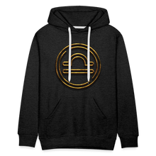 Load image into Gallery viewer, Libra 3D Gold Men’s Premium Hoodie - charcoal grey
