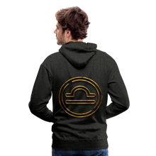 Load image into Gallery viewer, Libra 3D Gold Men’s Premium Hoodie - charcoal grey