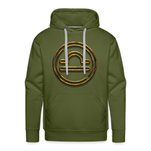 Load image into Gallery viewer, Libra 3D Gold Men’s Premium Hoodie - olive green