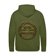 Load image into Gallery viewer, Libra 3D Gold Men’s Premium Hoodie - olive green