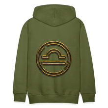 Load image into Gallery viewer, Libra 3D Gold Men’s Premium Hoodie - olive green