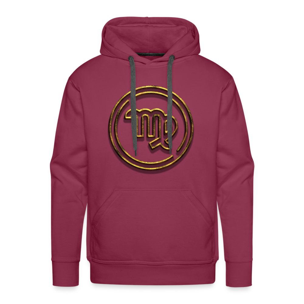 Virgo Gold 3D Men’s Premium Hoodie - burgundy
