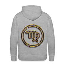 Load image into Gallery viewer, Virgo Gold 3D Men’s Premium Hoodie - heather grey