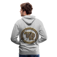 Load image into Gallery viewer, Virgo Gold 3D Men’s Premium Hoodie - heather grey