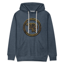 Load image into Gallery viewer, Virgo Gold 3D Men’s Premium Hoodie - heather denim