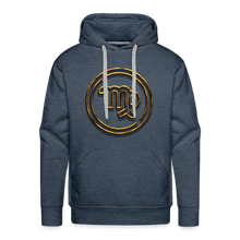 Load image into Gallery viewer, Virgo Gold 3D Men’s Premium Hoodie - heather denim