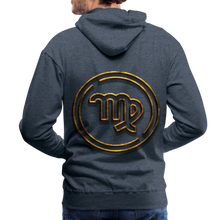 Load image into Gallery viewer, Virgo Gold 3D Men’s Premium Hoodie - heather denim