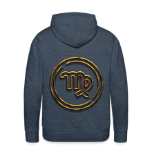 Load image into Gallery viewer, Virgo Gold 3D Men’s Premium Hoodie - heather denim