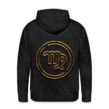 Load image into Gallery viewer, Virgo Gold 3D Men’s Premium Hoodie - charcoal grey