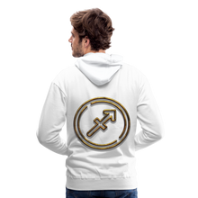 Load image into Gallery viewer, Sgaittarius 3D Gold Men’s Premium Hoodie - white