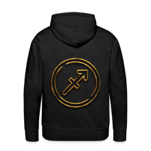 Load image into Gallery viewer, Sgaittarius 3D Gold Men’s Premium Hoodie - black