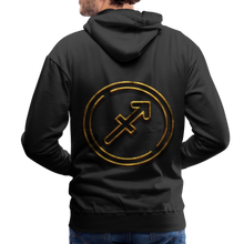 Load image into Gallery viewer, Sgaittarius 3D Gold Men’s Premium Hoodie - black