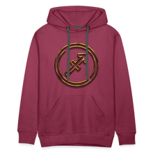 Load image into Gallery viewer, Sgaittarius 3D Gold Men’s Premium Hoodie - burgundy