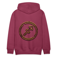 Load image into Gallery viewer, Sgaittarius 3D Gold Men’s Premium Hoodie - burgundy