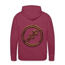 Load image into Gallery viewer, Sgaittarius 3D Gold Men’s Premium Hoodie - burgundy