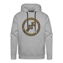 Load image into Gallery viewer, Sgaittarius 3D Gold Men’s Premium Hoodie - heather grey