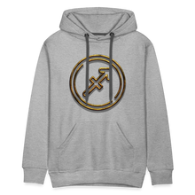 Load image into Gallery viewer, Sgaittarius 3D Gold Men’s Premium Hoodie - heather grey