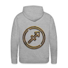 Load image into Gallery viewer, Sgaittarius 3D Gold Men’s Premium Hoodie - heather grey