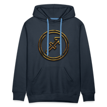 Load image into Gallery viewer, Sgaittarius 3D Gold Men’s Premium Hoodie - navy