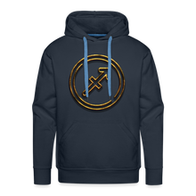 Load image into Gallery viewer, Sgaittarius 3D Gold Men’s Premium Hoodie - navy
