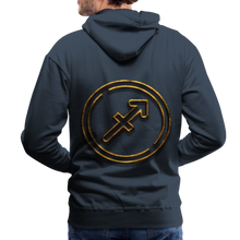 Load image into Gallery viewer, Sgaittarius 3D Gold Men’s Premium Hoodie - navy