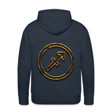 Load image into Gallery viewer, Sgaittarius 3D Gold Men’s Premium Hoodie - navy