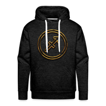 Load image into Gallery viewer, Sgaittarius 3D Gold Men’s Premium Hoodie - charcoal grey