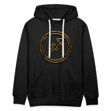 Load image into Gallery viewer, Sgaittarius 3D Gold Men’s Premium Hoodie - charcoal grey