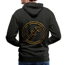 Load image into Gallery viewer, Sgaittarius 3D Gold Men’s Premium Hoodie - charcoal grey
