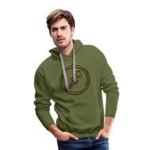 Load image into Gallery viewer, Sgaittarius 3D Gold Men’s Premium Hoodie - olive green