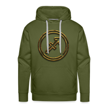 Load image into Gallery viewer, Sgaittarius 3D Gold Men’s Premium Hoodie - olive green