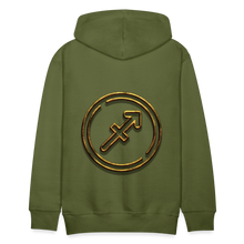 Load image into Gallery viewer, Sgaittarius 3D Gold Men’s Premium Hoodie - olive green