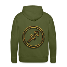 Load image into Gallery viewer, Sgaittarius 3D Gold Men’s Premium Hoodie - olive green