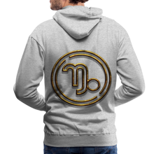 Load image into Gallery viewer, Capricorn 3D Men’s Premium Hoodie - heather grey
