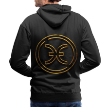 Load image into Gallery viewer, Pisces 3D Gold Men’s Premium Hoodie - black