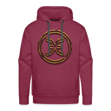 Load image into Gallery viewer, Pisces 3D Gold Men’s Premium Hoodie - burgundy