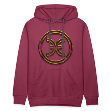 Load image into Gallery viewer, Pisces 3D Gold Men’s Premium Hoodie - burgundy